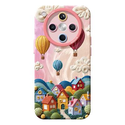 适用oppofindx8s手机壳findx9pro保护套硅胶ultra全包防摔x7por高级外壳x6油画小镇0pp0卡通x8pro新女款软壳