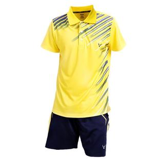 速干羽毛球服套装女网球乒乓球衣翻领夏短袖男款运动队服定制新款