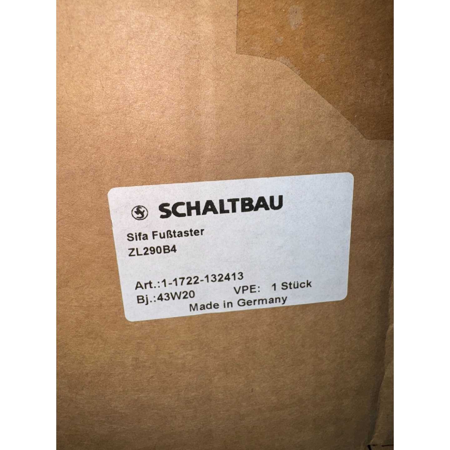 询价-SCHALTBAU脚踏开关ZL290B4可维修