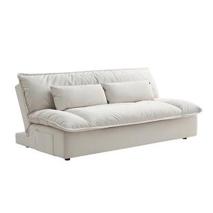 全友家居中古风猫抓布艺双人沙发客厅小户型折叠两用帆船沙发床