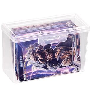 小卡收纳盒银行卡追星明信片身份证件多功能带盖防尘塑料透明卡盒