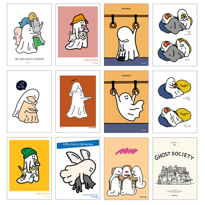 不过是幽灵罢了韩国可爱卡片海报