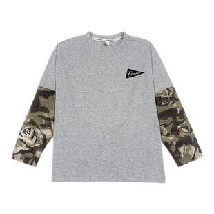 山系户外男童假两件长袖t恤2026春夏款儿童薄纱透气袖子上衣防晒