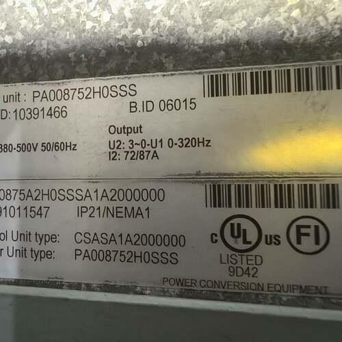 非标价肯VACON变频器NXS00875A2H0SSVA1A200修理