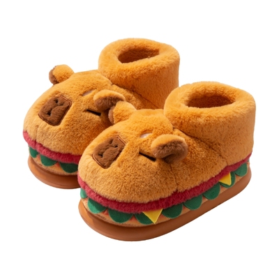 可爱汉堡棉鞋情侣冬季保暖2025新