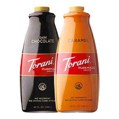 特朗尼焦糖torani黑巧可力1.89l