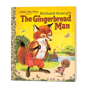 英文原版 Richard Scarry’s the Gingerbread Man 姜饼人 斯凯瑞精装小金书绘本 英文版 进口英语原版书籍