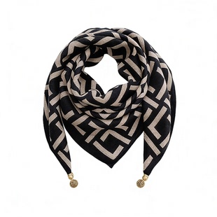 磁吸扣丝巾女冬护颈围脖防风2025新款保暖小围巾羽绒服防脏假领子