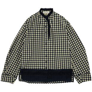 【博主同款】fafamoon2025秋冬新品 长袖衬衫刺绣装饰花边衬衣