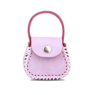 手工diy手提包材料包硬币袋小挂饰半成品手工皮具植鞣革皮件皮料