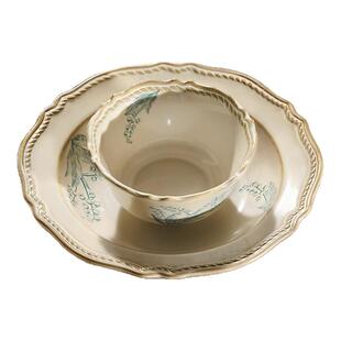 铃兰花法式碗碟套装家用2026新款餐具乔迁新居碗具釉下彩碗盘碗筷