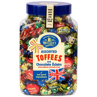 英国进口 Walker's沃尔克斯什锦味太妃糖喜糖高端糖果1.25kg罐装