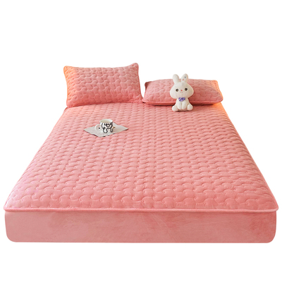 A类牛奶绒床笠珊瑚绒床罩冬季天