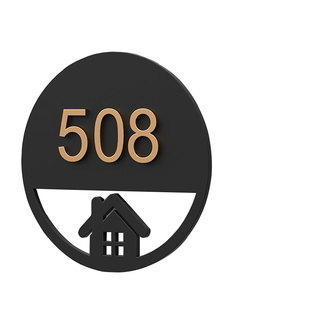 门牌号码牌家用亚克力创意定制订制房间包厢入户门装饰设计别墅酒店宾馆民宿办公室宿舍房间轻奢数字贴标识牌