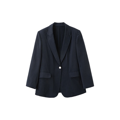 XWI欣未通勤百搭轻职场西装外套女2026年夏季宽松显瘦挺阔感西服