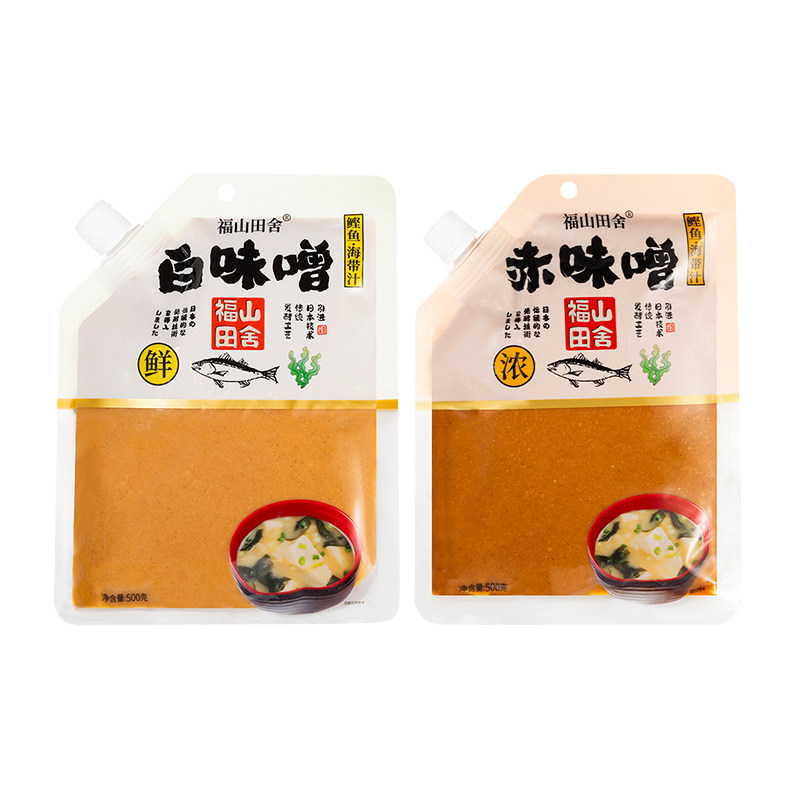 福山田舍日式白味增酱袋装味噌汤豆瓣酱/豆酱/黄豆酱