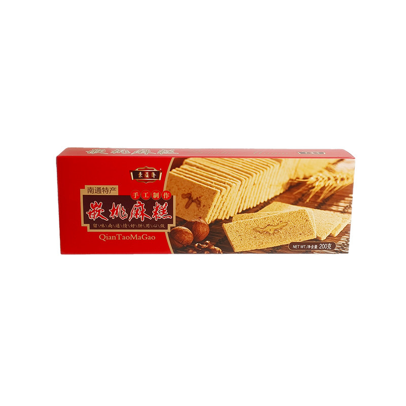 南通特产景福斋嵌桃麻糕黑麻糕手工制作传统茶食点心年货老字号酥