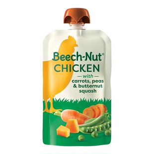 美国beech-nut比纳宝宝蔬菜泥辅食6月+有机甘薯紫胡萝卜橄榄油99g