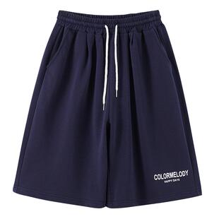 短裤夏季全棉松紧腰初中生少女装休闲运动服五分裤居家简约马裤子