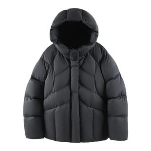 【高定系列】鸭鸭90鹅绒羽绒服2025新款连帽加厚保暖时尚外套女