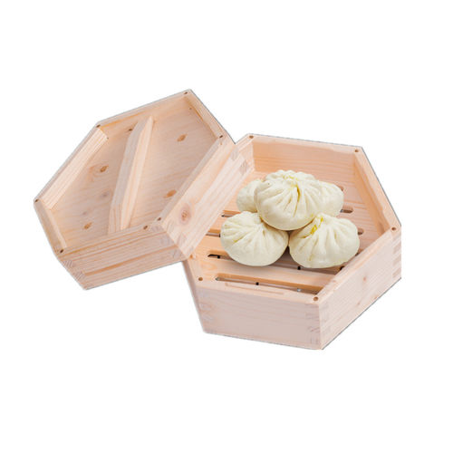 六角木蒸笼粤式蒸笼港式点心蒸笼糕点蒸笼餐厅木蒸笼小笼包蒸笼