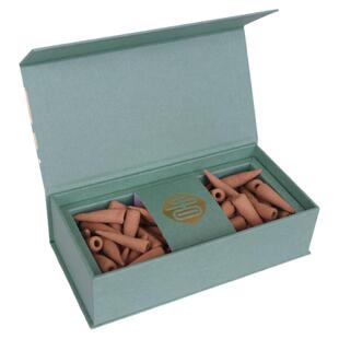 纯手工倒流香粒天然崖柏檀香芽庄沉香熏香家用室内长塔香摆件香薰