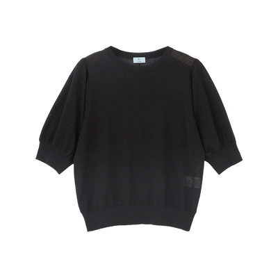 组曲时尚优雅气质简约适宜透明泡袖针织衫女ONWARD