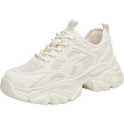 天美意网面透气厚底老爹