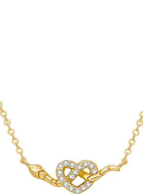 JAY爱心925银轻奢蛇项链