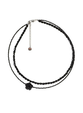 时尚饰品玫瑰花双层简约复古高级感精致锁骨链短款项链颈链日韩风