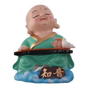 张家大院特色礼品 小和尚创意摆件 中国传统手工泥人泥塑 小礼物