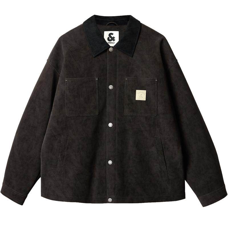 杰克琼斯秋男装羽绒服仿麂皮上衣