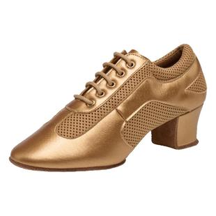 舞贝蕾真皮专业拉丁舞鞋女成人教师鞋中高跟软底国标舞蹈鞋形体鞋