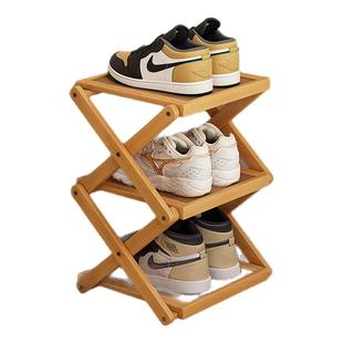 折叠窄小鞋架家用门口多层免安装可入户好看简易鞋柜鞋子收纳神器