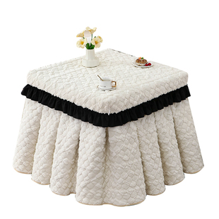 2025新款烤火桌子罩套加厚取暖桌罩揭盖正方形电炉罩麻将机烤火被