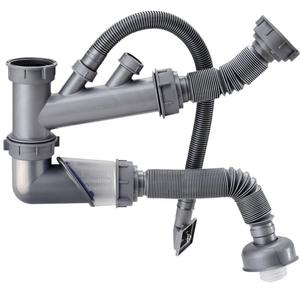 潜水艇洗菜盆下水管单槽厨房排水管双槽洗碗池水槽下水器管子配件