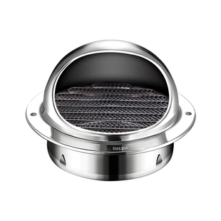 不锈钢风帽外墙出风口浴室浴霸卫生间排气管防虫鼠防鸟通风口网罩