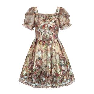 华服系列-秘境花园LULUALWAYS宫廷气质浪漫温柔连衣裙