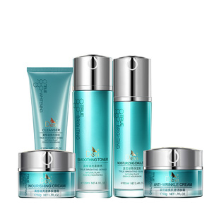 25年老国货DEVI/黛妃真皙凝亮礼盒装8件套洁面水乳精华液面霜护肤