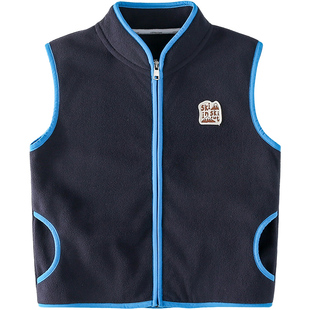 【抗静电】棉花堂儿童马甲加绒春秋宝宝背心秋冬款童装摇粒绒马甲