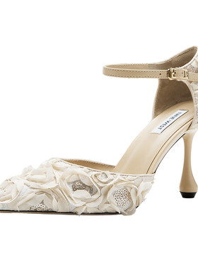 NineWest/玖熙花朵高跟鞋