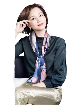 丝巾女高级感2026新款百搭