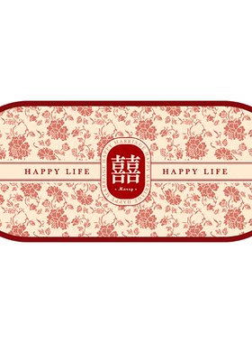 结婚地毯卧室床边加厚红色脚垫