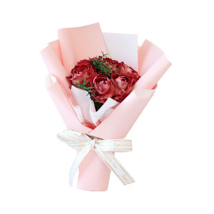 干花见面口袋小花束伴手礼迷你玫瑰成品装毕业女友生日情人节礼物