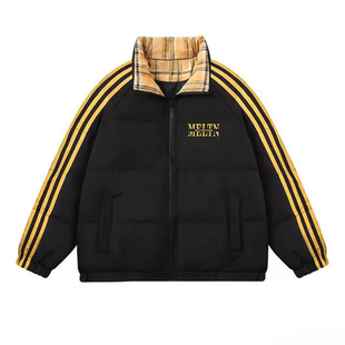 冬季加厚棉服夹棉外套男女款2025新款小个子棉袄立领短款黑色棉衣