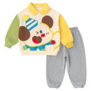 dudujia儿童套装宝宝两件套男童上衣裤子女童童装小童衣服春秋a类