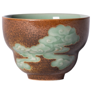 龙泉青瓷主人杯单杯窑变陶瓷功夫茶具个人专用茶杯家用品茗杯子