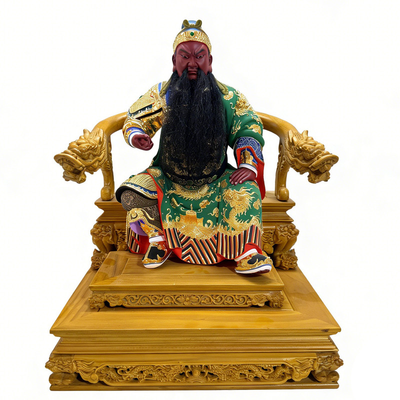 12寸脱身关公一尺神像关二爷樟木