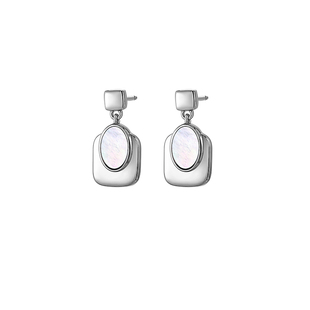 白岚微光耳钉女925银母贝轻奢小众设计感2024新款耳环ED4237