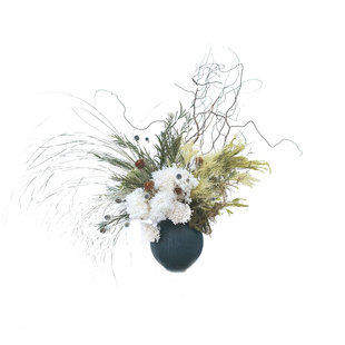 新品青龙柳黄金佛塔套装花束天然干花家居橱窗精品摆件法式自然风